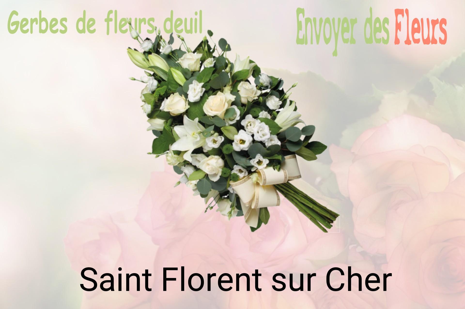 Gerbe de fleurs de deuil livrée à Saint-Florent-sur-Cher